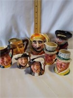 Group of "Toby Mugs" (Including Royal Doulton,