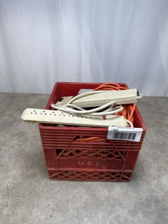 Crate of extension cords, crate included