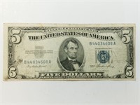 OF) 1953 $5 silver certificate