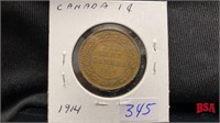 1914 Canadian large penny