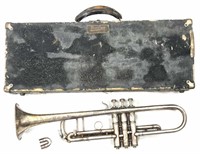 Vtg. Buescher Trumpet with Case (Two-Tone)