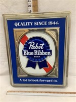 1962 Pabst Blue Ribbon Plastic Sign, 16”x19”,