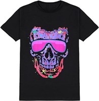 NEW $50 (L) LED Light Up Skull T-Shirt