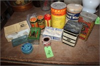 LOT OF VINTAGE TINS AND CANS