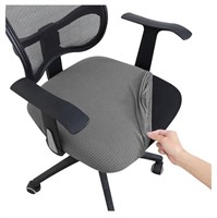 Pack of 2 Office Desk Chair Seat Covers WaterGrey