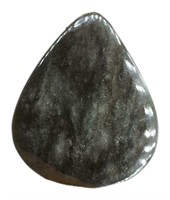 Pear Shape 33.03ct Natural Silver Obsidian Gem