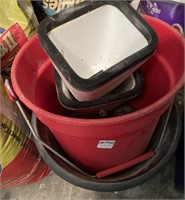 Bucket, insulated faucet covers & plastic