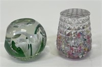 Prestige Art Glass End of Day, Flower Paperweights