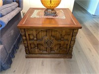 2 Vintage Double Door End Tables