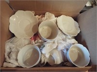 Box of White Dishes