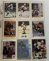 Nine Wayne Gretzky cards