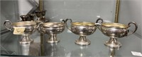 Pair of Creamers and Sugars Weighed Sterling