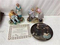 Norman Rockwell Plate & Figurines