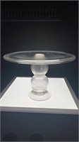 12" Glass ball cake stand