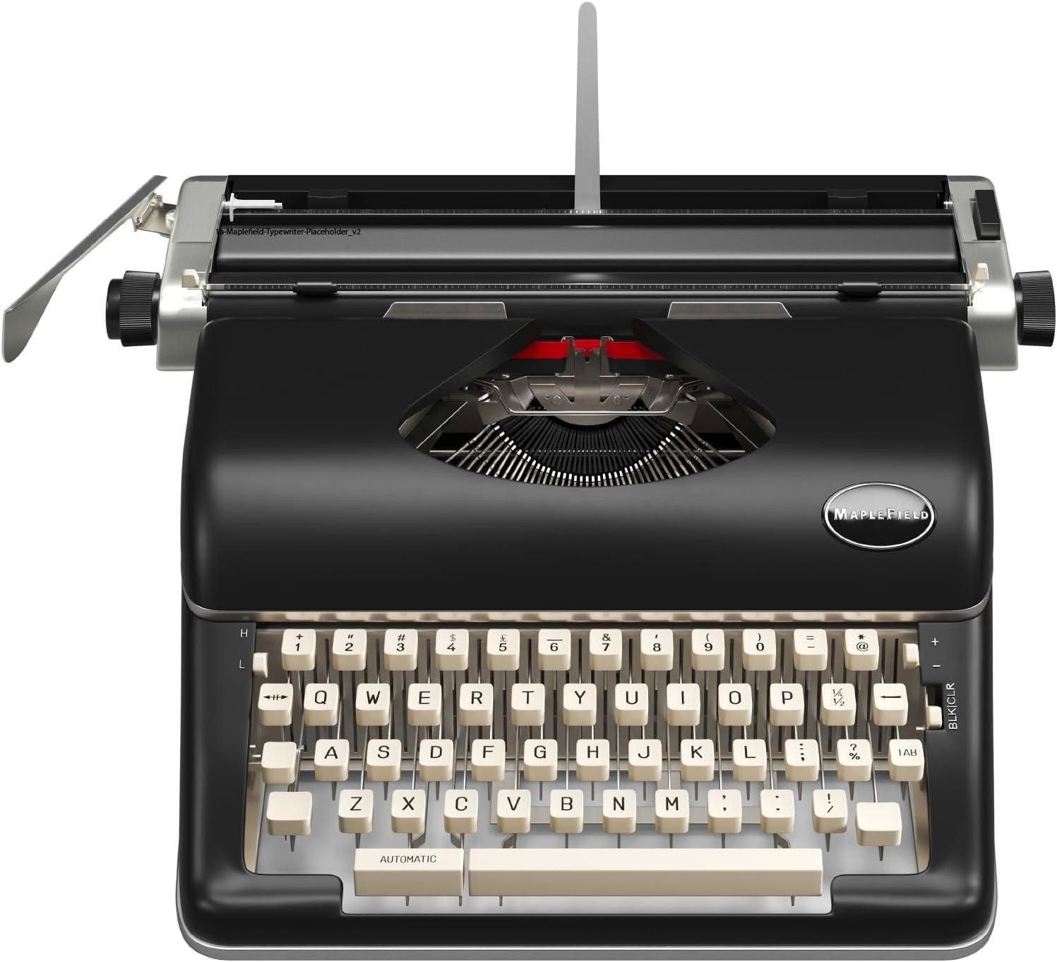 Maplefield Vintage Black Typewriter