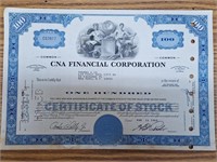 Cna financial Corp stock certificate