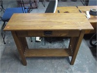 MISSION STYLE OAK HALL TABLE