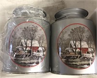 Currier & Ives Milk Can