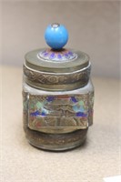 Antique Chinese Brass and Enamel Conatiner