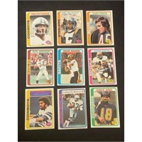 (350) 1978 Topps Football Cards With Stars