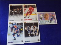 5 Large Upper Deck Cards-2 Gretzky, Brett Hull,