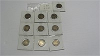 10 Assorted Buffalo Nickels worth $3.00 each