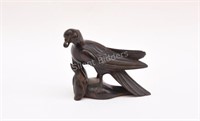 Indonesian Hand-Carved Ebony Bird Figurine