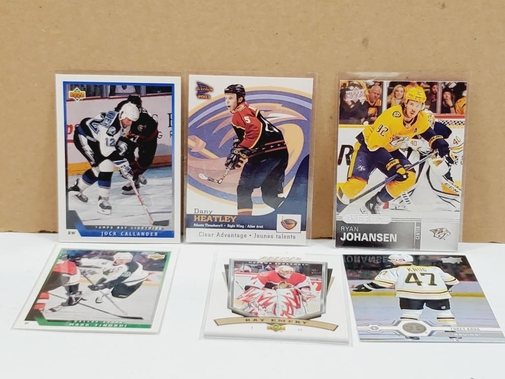 Lot of 6 Hockey Cards