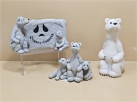 LOT OF QUARRY CRITTERS - BIG BEAR IS 8" TALL
