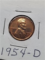 Higher Grade 1954-D Lincoln Penny Cleaned