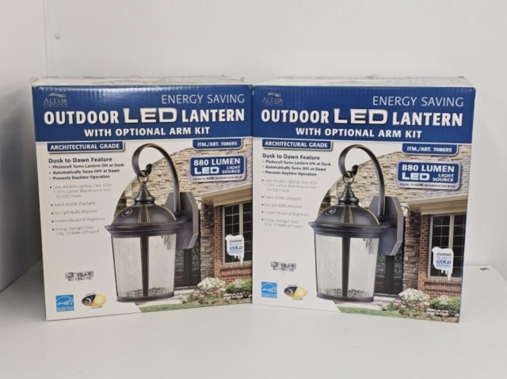 2 OUTDOOR LED LANTENS - NEW