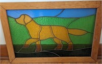 GOLDEN LAB STAINED GLASS