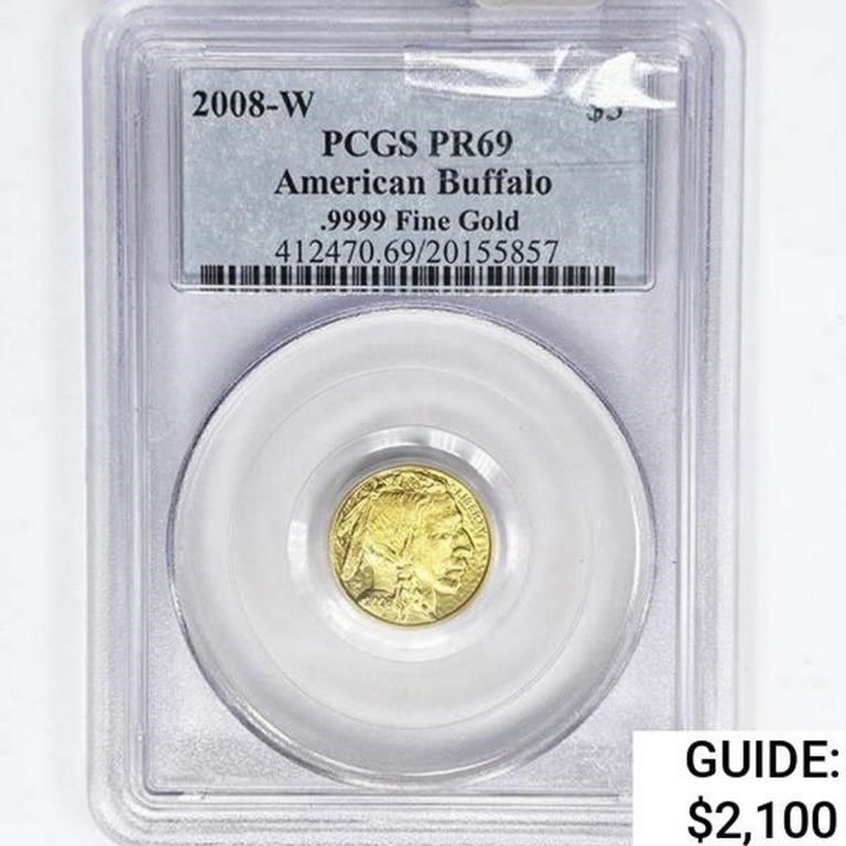 2008-W $5 1/10oz American Gold Eagle PCGS PR69