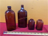 Brown Antique Glass Bottles