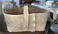 Antique Hard Canvas Tool Tote w/Handles