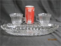 Heisey 3pc Tray And Saucers
