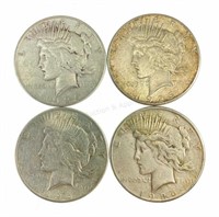 (4) 1926-s Silver Peace Dollars