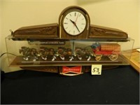Budweiser Clydesdale Lighted Clock -