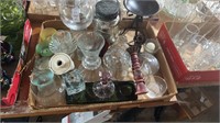 Tray Lot of Assorted Glass