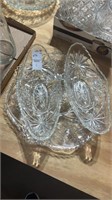 Lot of Glass Candy Dishes and Tray