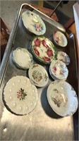 Old flower dishes ,egg plate