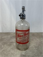 Vintage glass Glen Rose Seltzer bottle from