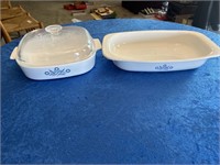 Corningware casserole w/lid & roaster