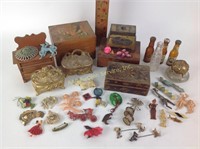 Jewelry boxes incl. metal Art Nouveau & Egyptian