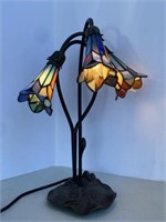 Lily Stained Glass Accent Lamp