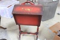 VINTAGE RED SEWING CABINET