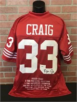 Roger Craig Autographed Football Jersey
