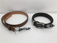Pair of New Belts. Made in USA. Leather.