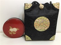 Asian style fabric handbag and more.