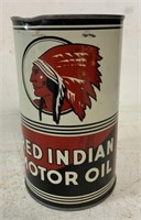 Red Indian Motor Oil used Imperial Qt. can